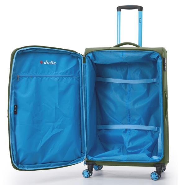 Βαλίτσα υφασμάτινη Μεγάλη DIELLE 30/70 79x48x31/34 cm Πράσινο